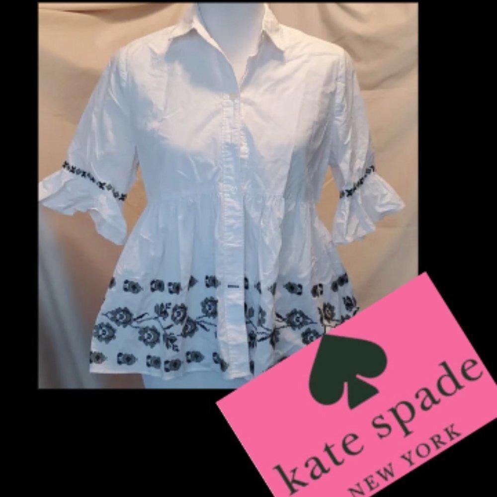 Kate Spade Broome Street Blouse SZ SM